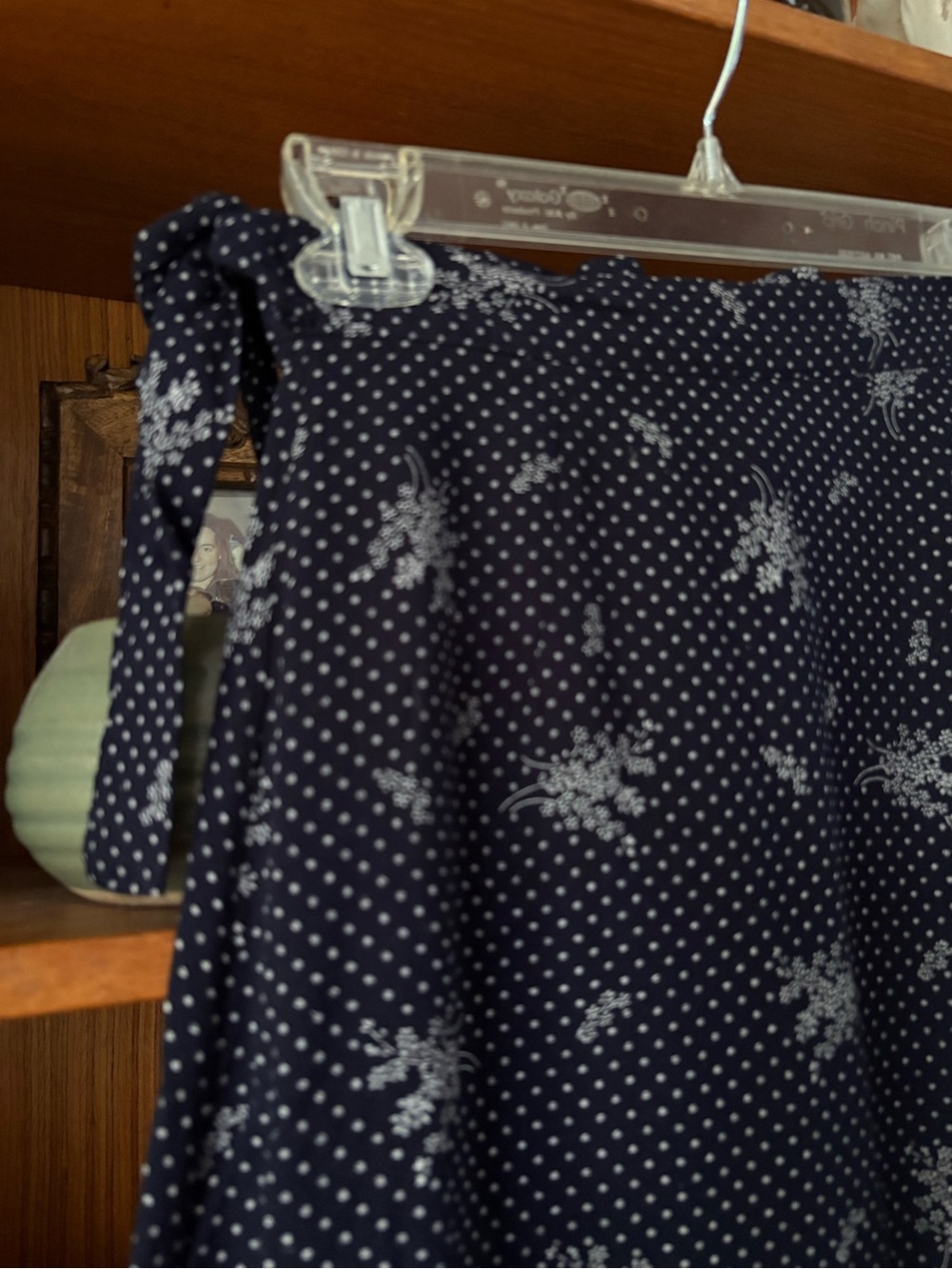 90s Vintage CottageCore Floral Maxi Wrap Skirt XS - Picture 4 of 6